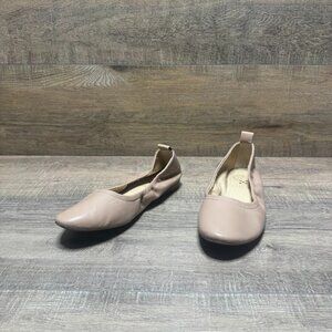 Vince Camuto Etheda Beige Leather Ballet Flats Women's Size 6.5